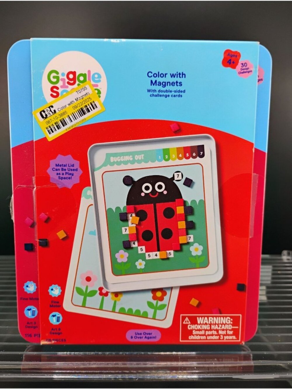 GiggleScape Color With Magnets Tin Toy Educational Puzzle Game Ages 4+